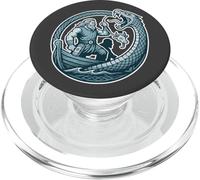 Thor vs Jormungandr Midgard Serpent Ragnarok Mjolnir Norse PopSockets PopGrip for MagSafe