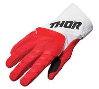 Thor Youth Spectrum Textile Motorcycle Motocross Children's Gloves - Red/White