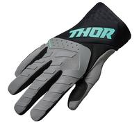 Thor Youth Spectrum Textile Motorcycle Motocross Kids Gloves - Grey/Black/Mint