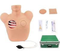 Thoracentesis and Drainage Model for Patient Care Simulation, Pneumothorax and Liquid Chest Drainage Operation Training, Anatomical PVC Model for Educational Demonstration