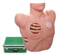 Thoracentesis and Drainage Training Model, Pneumothorax & Liquid Chest Closed Drainage Simulator, Anatomical Manikin for Patient Care Simulation
