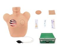 Thoracentesis Drainage Training Model, Life-Size Patient Care Simulator for Pneumothorax Management & Thoracic Fluid Drainage, Medical Educational Tool