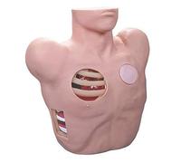 Thoracentesis Training Model, Human Body Anatomy Study Tools with Chest Trauma Simulator for Practice Closed Drainage of Pneumothorax and Hydrothorax