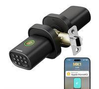 ThorBolt Fingerprint Door Lock with Keypad Door Knob, HomeKit Lock Over , HomeKit Hub , Smart Lock for Interior Door, Bedroom, Office, MK1 Black