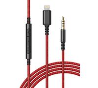 Thore Replacement Headphone Cable with iPhone Lightning Connector (3.5mm) Audio Aux Cord with Mic & Volume Control Remote (Compatible with Beats/Sony/Sennheiser and Audio Tech) (Apple MFi Certified)