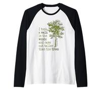 Thoreau Trees Quote Nature - Walk in The Woods Raglan Baseball Tee
