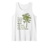 Thoreau Trees Quote Nature - Walk in The Woods Tank Top