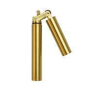THORENS Classic Nunchaku Kerosene Lighter - Industrial Segmented Solid Brass Petrol Lighter - Unique Hinged Lever-Action Mechanical Lighter (Fuel Not Included)