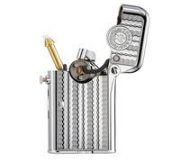 Thorens Gen7 Single Claw TELEFLAM Classic Brass Kerosene Pipe Lighter, Ejection Automatic Ignition, Soft-Flame, Refillable, Safety Lock, Gift Box, Flint Wheel, Birthday Present for Dad