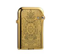 THORENS Soft Flame Vintage Brass Kerosene Lighter, Automatic Igition Refillable Unique Gold Fluid Lighters, Luxury Gift for Dad, Safety Lock, Grinding Wheel, Engraved, Etching, Single Claw Magnum Opus