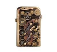Thorens Twin Torque (Bottom-Fill) Classic Vintage Automatic Ejection Steampunk Kerosene Lighter, Brass, Gears, Mechanical, Collectible, Men’s Gift