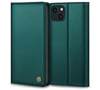 Thorhülle Mobile Phone Case for iPhone 14 Case, Premium Leather Protective Case for iPhone 14 Case Wallet Card Slot Stand Function Flip Case for iPhone 14 Foldable Blue Green