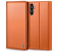 Thorhülle Mobile Phone Case for Samsung Galaxy A16 4G/5G, Premium Leather Case with TPU Inner, Wallet Function, Foldable Stand, Orange