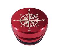 thorityau Car Cigarette, Eject Button Cigarette Lighting Tool - Anodized Aluminum, 12-Volt Replacement Accessory W/Safety Feature For Most Automotive Vehicles, (Compass red-2.49cm)