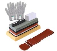 Thorkok, Professional Knife Sharpening Kit, 400/1000, 3000/8000 Grit Combination, Japanese-Style Whetstone with Plastic Base, Angle Guide and Complete Accessories, Suitable for All Types of Blades