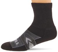 Thorlos 12 Hour Shift Thick Padded Crew Work Socks, Black/Grey Accent, XL