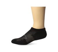 thorlos unisex-adult Vrmu Max Cushion Edge Running Low Cut Socks, Solid Black, Large