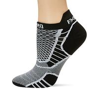 Thorlos Experia Unisex Prolite Xptu Ultra Thin Cushion No Show Socks, Black/White, Medium