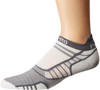 Thorlos Experia Unisex's Prolite Thin Padded No Show Tab Running Socks, Grey, Medium