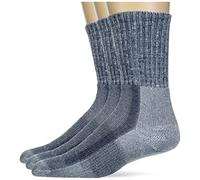 Thorlos Men's LTH Thick Padded Light Weight Crew Hiking Sock, Navy, Large (Pack of 6)