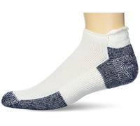 Thorlos Men's J Maximum Cushion Rolltop Running Socks, White/Navy, XL