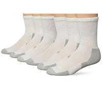 Thorlos Men's Xj Max Cushion Crew Running Socks, White/Platinum (6 Pairs), M UK