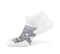 Thorlos Unisex 12-Hour Shift Work Maximum Cushion Ankle, White/Grey Accent, Large