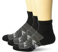 thorlos unisex-adult Wcmu Max Cushion 12 Hour Shift Ankle Socks, Black/Grey (3 Pair Pack), Medium