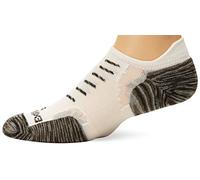 Thorlos unisex-adult Xctu Thin Cushion Running No Show Socks, White/Grey, Medium