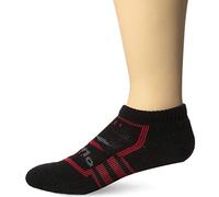Thorlos Unisex Running Moderate Cushion Low Cut, Black/Red, Large