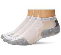 Thorlos Unisex Xccu Thin Cushion Low Cut Running Socks, White (3 Pair Pack), M UK