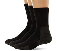 Thorlos Unisex's Hiking Thick Padded Crew Socks, Black (3 Pair Pack), Large (Pack of 3)