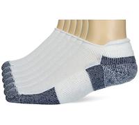 Thorlos Unisex's J Max Cushion Rolltop Running Socks, White/Navy (6 Pairs), Large (Pack of 6)