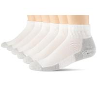 Thorlos Unisex's Jmx Maximum Cushion Ankle Running Socks, White Platinum (6 Pair), Medium (Pack of 6)