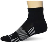 Thorlos Unisex's Performance Eco Friendly Green Experia Ankle Socks Running, Black (1 Pair), Large