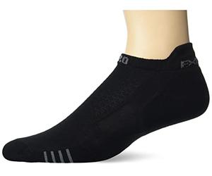 Thorlos Unisex's Prolite Ultra-Light Cushion No Show Tab-Rocket Grip Running Socks, Black on Black, X-Large