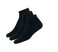 Thorlos Unisex's Tennis Thick Padded Ankle Socks, Black (3 Pair Pack), Large