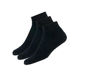 Thorlos Unisex's Tennis Thick Padded Ankle Socks, Black (3 Pair Pack), Large