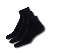 Thorlos Unisex's Wmx Max Cushion Walking Ankle Socks, Black (3 Pair Pack), Large
