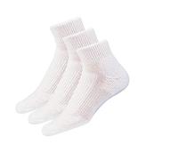 Thorlos Unisex's Wmx Max Cushion Walking Ankle Socks, White (3 Pair Pack), Medium (Pack of 3)