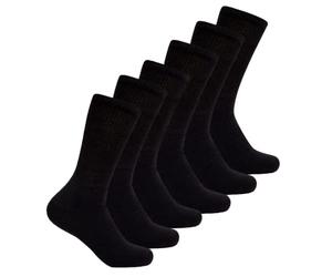thorlos Unisex's Wx Max Cushion Walking Crew Socks, Black, Medium (Pack of 6)