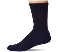 Thorlos Unisex's Wx Max Cushion Walking Crew Socks, Navy, Large (Pack of 6)