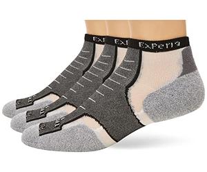 Thorlos Unisex's Xccu Running Socks, Tiger Paw Black, Medium (Pack of 3)