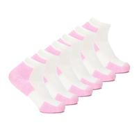 Thorlos Women's Dwmxw Max Cushion Distance Walking Ankle Socks, Pink (6 Pairs), M (Pack of 6)