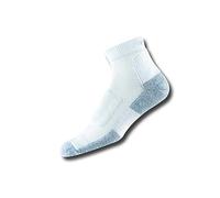 Thorlos womens Lwmxw Thin Cushion Walking Ankle Socks, White/Platinum, Medium