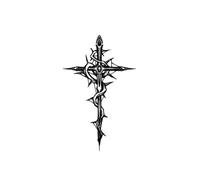 Thorn Cross Herbal Waterproof Semi-Permanent Tattoo Stickers Lasting American Flower Arm Stickers For Men And Women