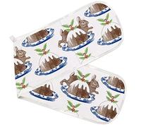 Thornback & Peel - 100% Cotton - Double Oven Glove/Mitt - Rabbit & Christmas Pudding