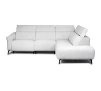 thorndale fabric electric recliner corner sofa suite - light grey