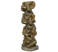 THORNE ANTIQUES AND COLLECTABLES Three Wise Elephants - See No Evil Hear No Evil Speak No Evil - Baby Elephant Ornament (Grey 25cm)