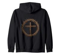 Thorned Cross Crown Of Thorns Christian Faith Zip Hoodie